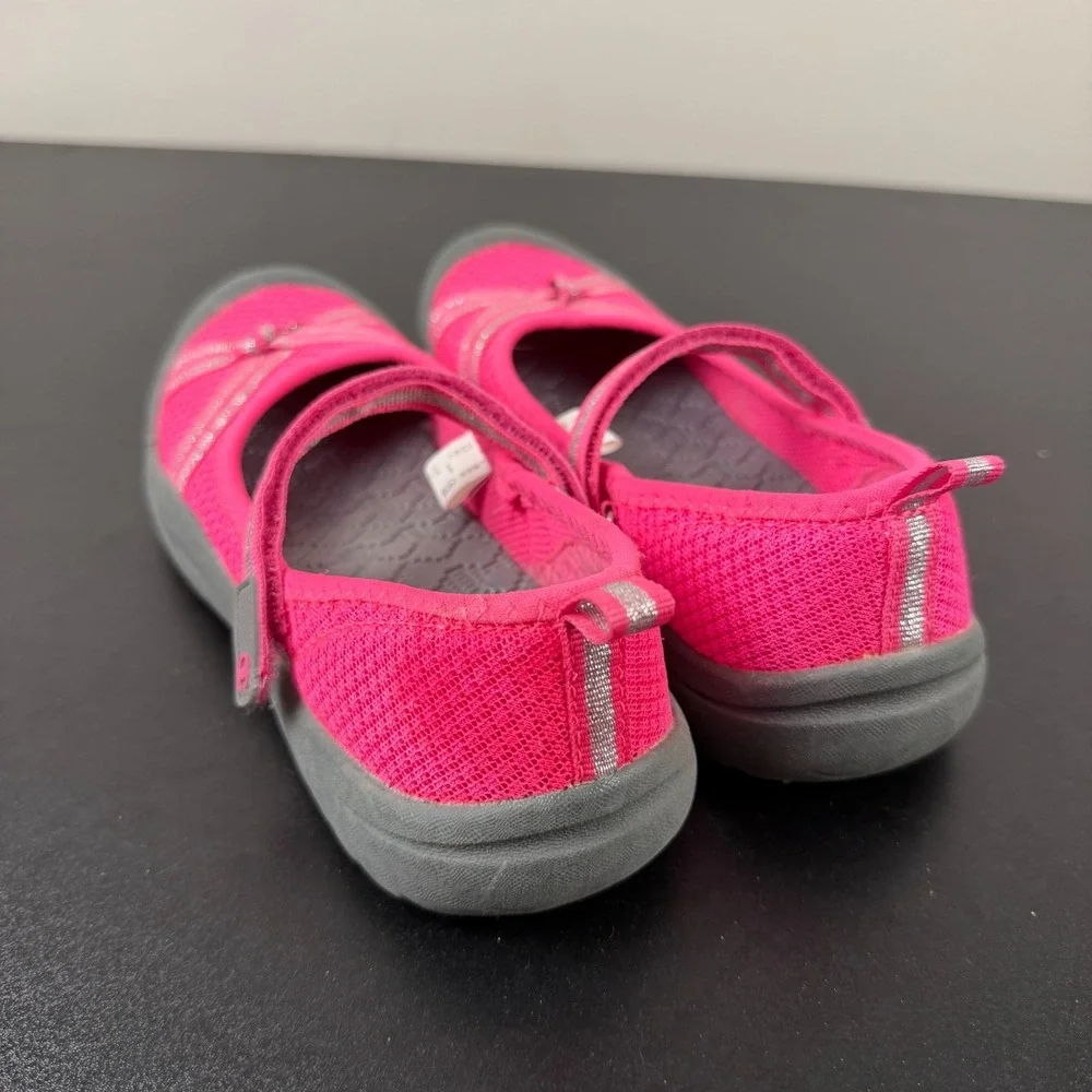 Champion Mary Jane Flats Girls 4 Pink Comfort Athletic Round-Toe School Casual